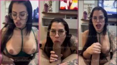 Camila Becker haciendo una mamada impresionante a una gran polla en OnlyFans
