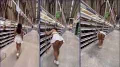 Carol Francci mostrando su coño en un lugar público