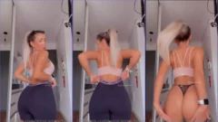 Jessica Pacheco, famosa del OnlyFans, lució un short mostrando su trasero con micro braguitas