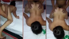 Mujer casada se divierte con su amante en un motel mientras su marido cornudo graba el sexo