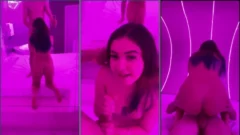 onlyfans influencer Angélica balanceando su montura encima de su novio