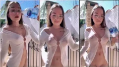 Babi Palomas terminó filtrándose en internet en fotografías que muestran su grácil y diminuto cuerpo sin ropa