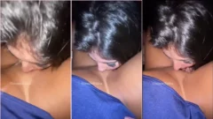 Lessa Coelhinha se inclinó hacia adelante y comenzó a lamer el buceta de su amiga