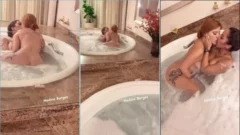 Nadine Borges liándose con una increíble pelirroja en un momento íntimo en la bañera de un motel