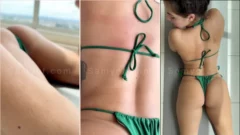 Samyof bailando sensualmente con las bragas hundidas en el trasero