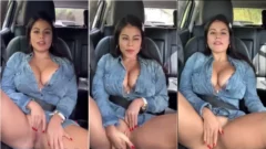 Steffy Moreno fue captada tocándose en el auto de la aplicación