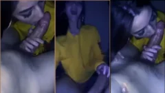 Joven dama disfrutando con entusiasmo