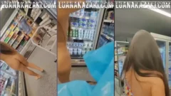 Luana Kazaki obsolutamente sin ropa en el supermercado