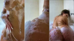 Mariana Falconiere, famosa del OnlyFans luciendo su gran culo mientras se ducha