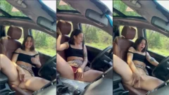 Porpetane fue captada tocándose dentro del auto de verdad