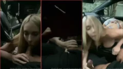 Vanessa Bohórquez practicando sexo oral en el automóvil