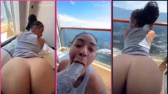 Kayla Otto teniendo relaciones sexuales en un barco con vistas al océano y un gran miembro viril