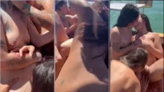 Natasha França disfrutando de diversas comidas deliciosas en su lancha privada