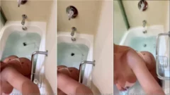 Sheyla Mell, toda viciosa, mostrando su culo respingón mientras disfruta de una bañera completamente desnuda