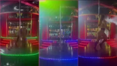 Brida Nunes actuando desnuda en un club de entretenimiento para adultos