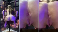 Leleofc mostrando su gran culo en peculiar posición luciendo su delicioso culo rosado