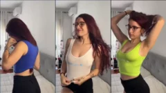 Una influencer súper popular y atractiva mostrando todo su cuerpo en las redes sociales