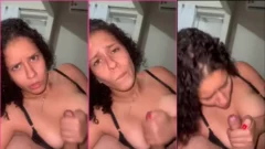 Mariele Sampaio divirtiéndose con una mamada en vídeo casero