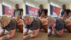 Mystic Being aficionada disfruta a cuatro patas sobre una gran polla negra