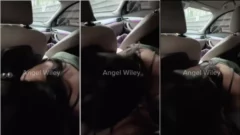 Angel Wiley haciendo una mamada famosa en el auto