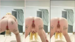 Alanis Iiandra, una ninfetinha bailando desnuda con un enchufe anal en el trasero