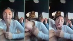 Chica divirtiéndose sola en el auto, haciendo sus aventuras y disfrutando del momento