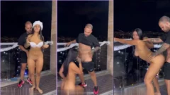 Bold de Joha Giraldo involucrándose con un chico en el balcón del apê