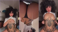 ¡Moleca, la que tiene las bragas atascadas y los senos en exhibición