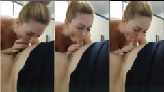 Sexo casero, milf haciendo una buena mamada en una polla dura