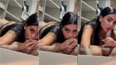 Mc Mirella dando una polla probada de Dinho Alves en un video casero