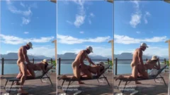 Larissa Sumpani da una liberación de intimidad con su novio debajo del cielo abierto