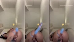 Paula Faget desnuda, divirtiéndose sola y explorando su intimidad con un plug anal en el culo