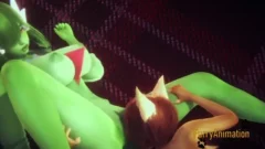 Hentai de incesto con una jovencita traviesa metiendo la polla en el coño de su hermana tetona