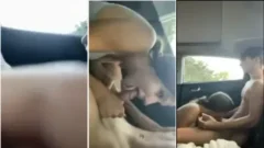 Niña de TikTok lanzándose al ambiente con su afortunado novio en el auto