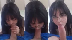 Influencer de una chica nueva divirtiéndose con un chico que tiene un buen tamaño