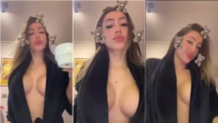Jessica Pacheco bailando en privacidad con su gran silicona más grande