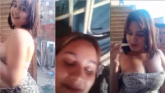 ¡Joven de Cam4 mostrándose completamente desnuda en vivo en la favela de Río