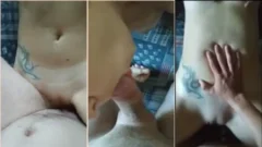 La flaca hace una buena mamada y recibe la visita de su tío en su coño blanco