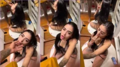 Mc Mirella tuvo un video hueco donde parece divertirse con Dynho Alves