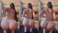 Brenda Trindade bailando con su gran culo en shorts