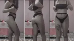 Joven irresistible lanzó algunos desnudos calientes mientras se cambiaba de ropa sexy